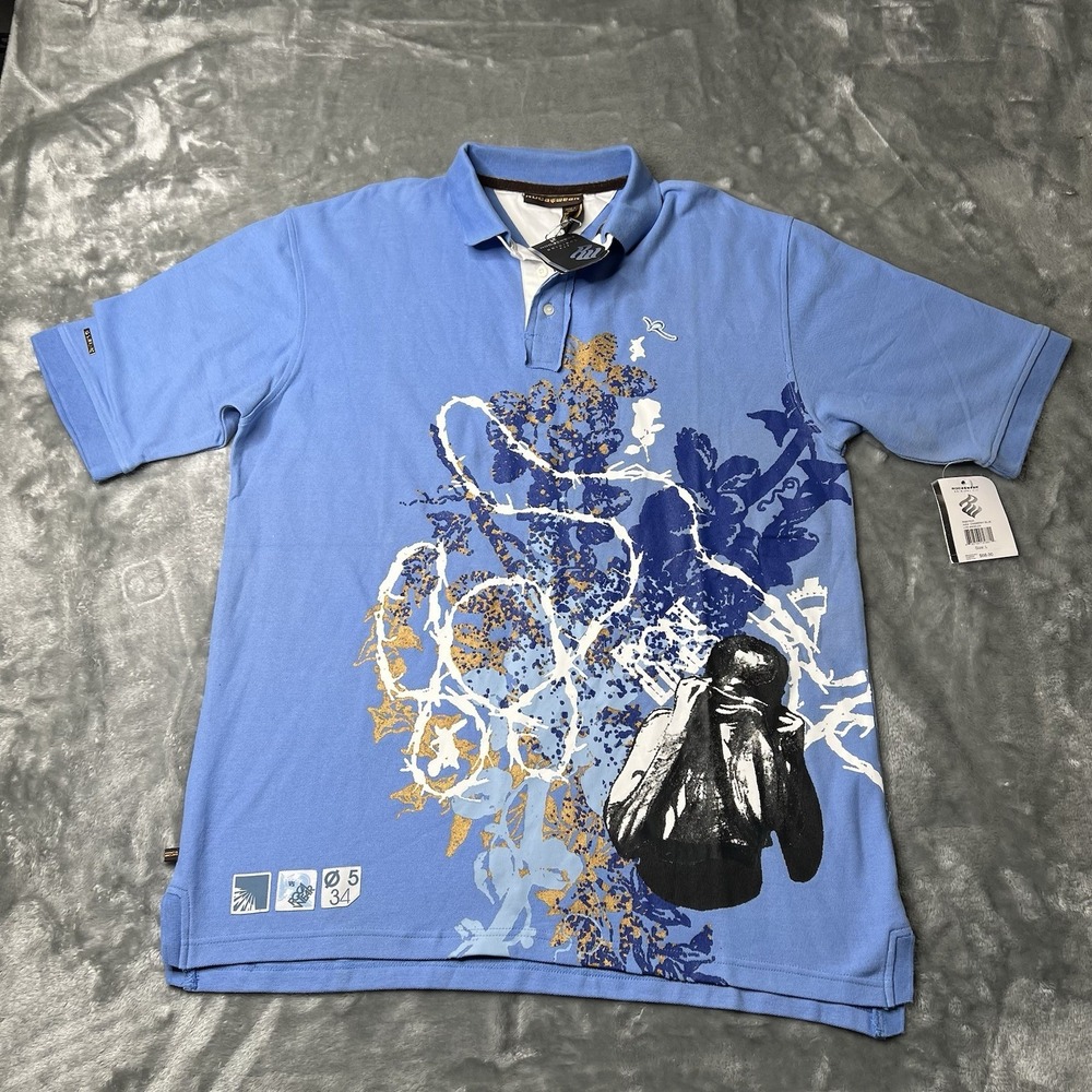 Rocawear Shirt Men Size Large Hip Hop Y2K Street Wear Polo NWT